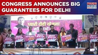 Congress Announces Guarantees For Delhi Ahead Of Elections, Promises Direct Cash Transfer Of Rs...