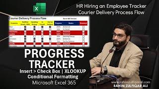 Courier Delivery Process Flow / Tracker | HR Hiring an Employee Tracker in Excel 365 Version