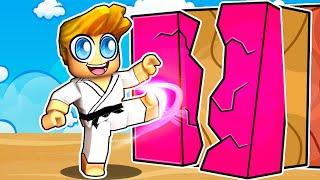 Becoming a Karate Master in Roblox Board Break Simulator