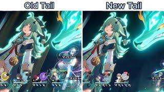 Huohuo Tail Comparing Old vs New Combat Voice Lines Side by Side - Honkai Star Rail