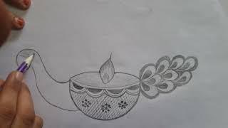 Happy Diwali Drawing