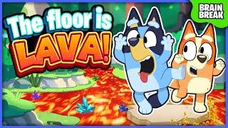 Bluey Freeze Dance - Bluey Floor Is Lava - Floor is Lava - Danny Go! - Brain Breaks For Kids