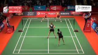 Jwala Gutta/Ashwini Ponnappa (India) VS Naoko Fukuman/Kurumi Yanao (Japan)