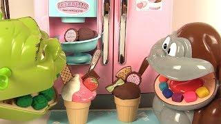 Shrek et le singe mangent des glaces Réfrigérateur Jouet Pâte à Modeler