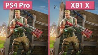 [4K] Fortnite Battle Royale – PS4 Pro vs. Xbox One X Graphics Comparison & Frame Rate Test