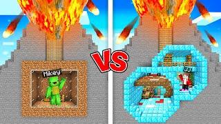 Mikey POOR vs JJ RICH House Inside Volcano Survival Battle in Minecraft (Maizen)