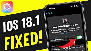 Apple Intelligence Not Showing / Working on iOS 18.1 — FIXED! 