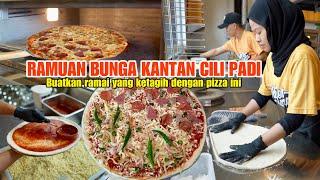 PIZZA CILI PADI PEDAS BERAPI JADI TUMPUAN ORANG RAMAI DATANG KE KEDAI INI