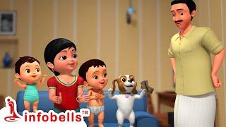 ஸ்கூல் லீவு விட்டாச்சு - கண்மணி, சிட்டின் ஆட்டம் | Tamil Rhymes and Kids Cartoons | Infobells