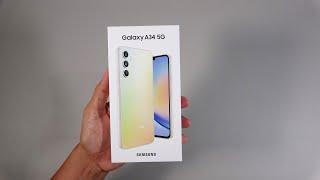 Samsung Galaxy A34 unboxing, camera, speakers, antutu test