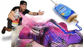 Spray Paint and Dish Soap "Pendulum Painting"