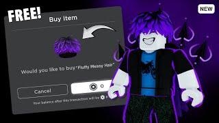 HURRY! 22 GET ROBLOX FREE ITEMS & FREE PURPLE MESSY HAIR ON ROBLOX 2024