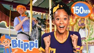 Blippi and Meekah go the the Theme Park!: Adventure City | Educational Videos for Kids