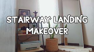 DIY Stairway landing makeover & unboxing display shelf 