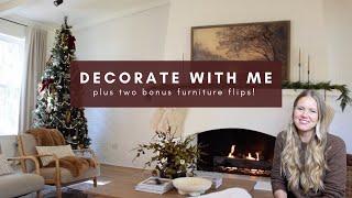 DECORATE FOR CHRISTMAS WITH ME!  + shopping at a hoarder's house &  2 bonus furniture flips!