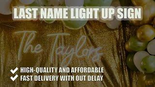 Last Name Light Up Sign | Is A Great Decorations In Your Room Space | Buy Yours Now!