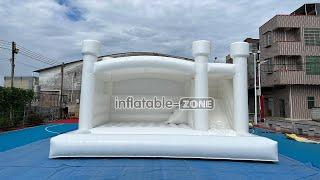 Commercial Grade Inflatable Zone White Bounce House Combo for Rental Business Wedding Bouncy Castle