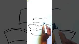 How to draw a Ship Step by step| Pirate Ship Drawing easy| #shorts #viral #youtubeshorts #trending