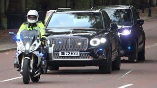 Princess Anne attends a dinner at Clarence House | motorcade escorted by SEG - MPS