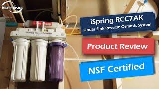 Product Review - iSpring RCC7AK NSF Certified Reverse Osmosis Water Filter System | Best-selling RO