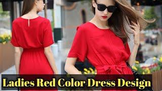 Fashionable Gorgeous Red Dress Design for Ladies |  Red Dresses Design |  Red Suit Design.