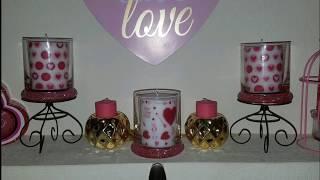 Valentine candle holders