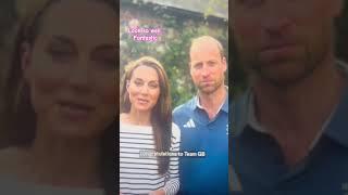 Latest Kate & William film, congratulating Team  GB. Holiday stubble ready!