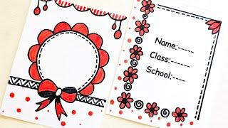 Beautiful Red& Black border designs / Front page ideas for Project Assignment & Notebook Decoration