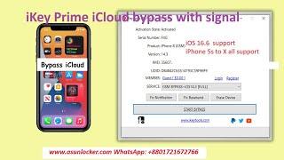 iCloud bypass iPhone 6s by iKey Prime ios 16.6 support