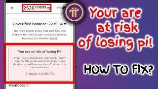 How to Fix "You Are at Risk of Losing Pi!" on the Pi Network App