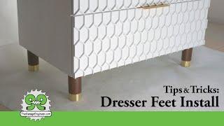 Tips and Tricks: Dresser Feet Install Mid Century Modern  - The Garage Engineer