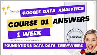 Course 01 / 01 Week Google Data Analytics Certification Course Answers