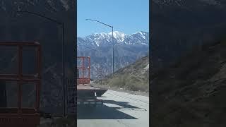 interstate 15 southbound over the cajon summit reveals the backside entrance to Mount baldy.