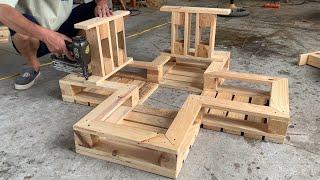 The Best Diy Pallet Ideas - The Pallet Chair has an Attractive Seating System that You Should Try