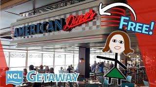 Free Restaurant! Trying American Diner for the First Time on NCL Getaway