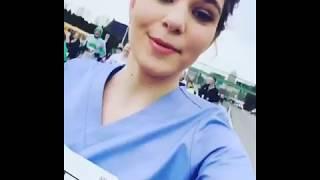 #allheartSquad member Kateryna is wearing her #C3scrubs during the Portland Marathon.