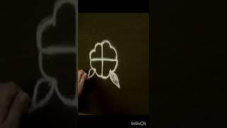 #shorts# Ytshorts #Daily Use Rangolis #Very Easy freehand Rangolis |1 मिनट में सुंदर रंगोली बनाएं