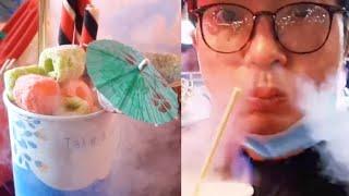 Rainbow Liquid Nitrogen Smokey Infused Dessert Thai Street Food | YUMMY FC