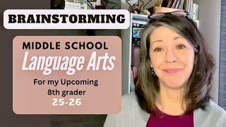 New  Middle School Curriculum | Brainstorming Language Arts amd planning for 8th grade