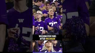 Washington fans before/after Michigan: National championship game