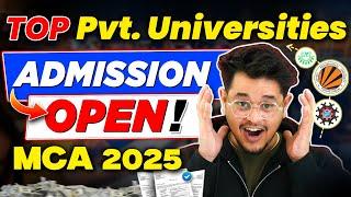 Top 3 MCA Private Universities Admissions Open 2025MCA Admissions 2025#mca #topcolleges #viral