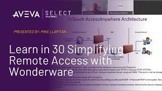 Learn in 30 Simplifying Remote Access with Wonderware