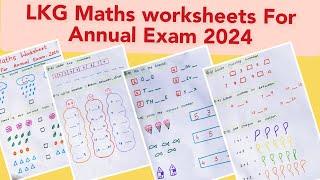 LKG Maths Worksheets For Annual Exam 2024/LKG Maths worksheets/ LKG Maths Exam preparation For Exam