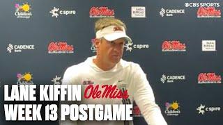 Lane Kiffin speaks to the media after No. 9 Ole Miss loses to Florida | Press Conference