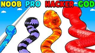 NOOB vs PRO vs HACKER vs GOD in Snake Run Race