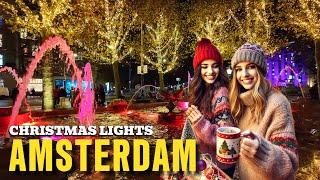 Amsterdam Christmas Lights 2024 Stunning Evening Walk 4K