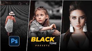 Black Tone Preset - Photoshop Tutorial | Black Moody Color Grading in Photoshop