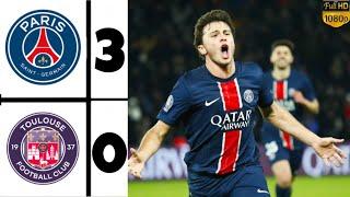 Résumé du match PSG 3-0 TOULOUSE et moments importants