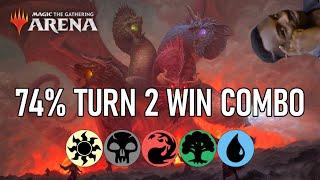 The Most Consistant Turn 2 Win Combo You Will Probably Ever See - Rainbow OTK - MTG Arena Historic