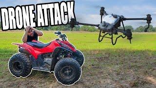 TEMU DRONE CHASES DOWN FOUR WHEELERS!